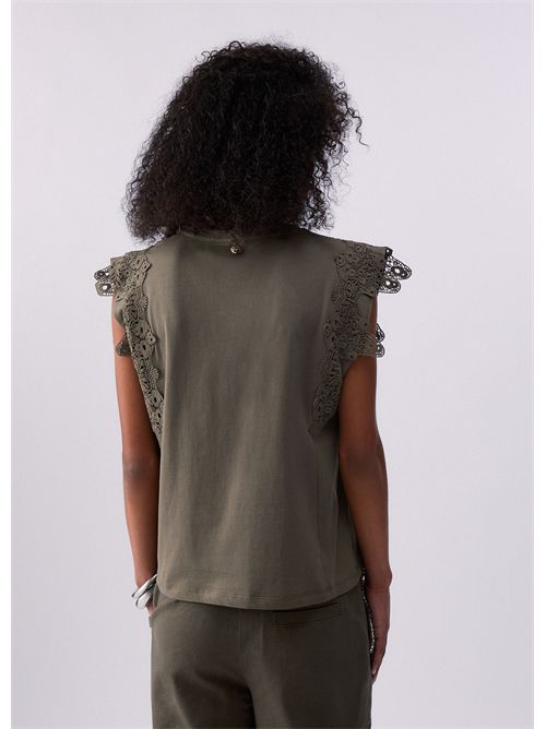 T-shirt woman green LIU JO | WA6311J3885/90822